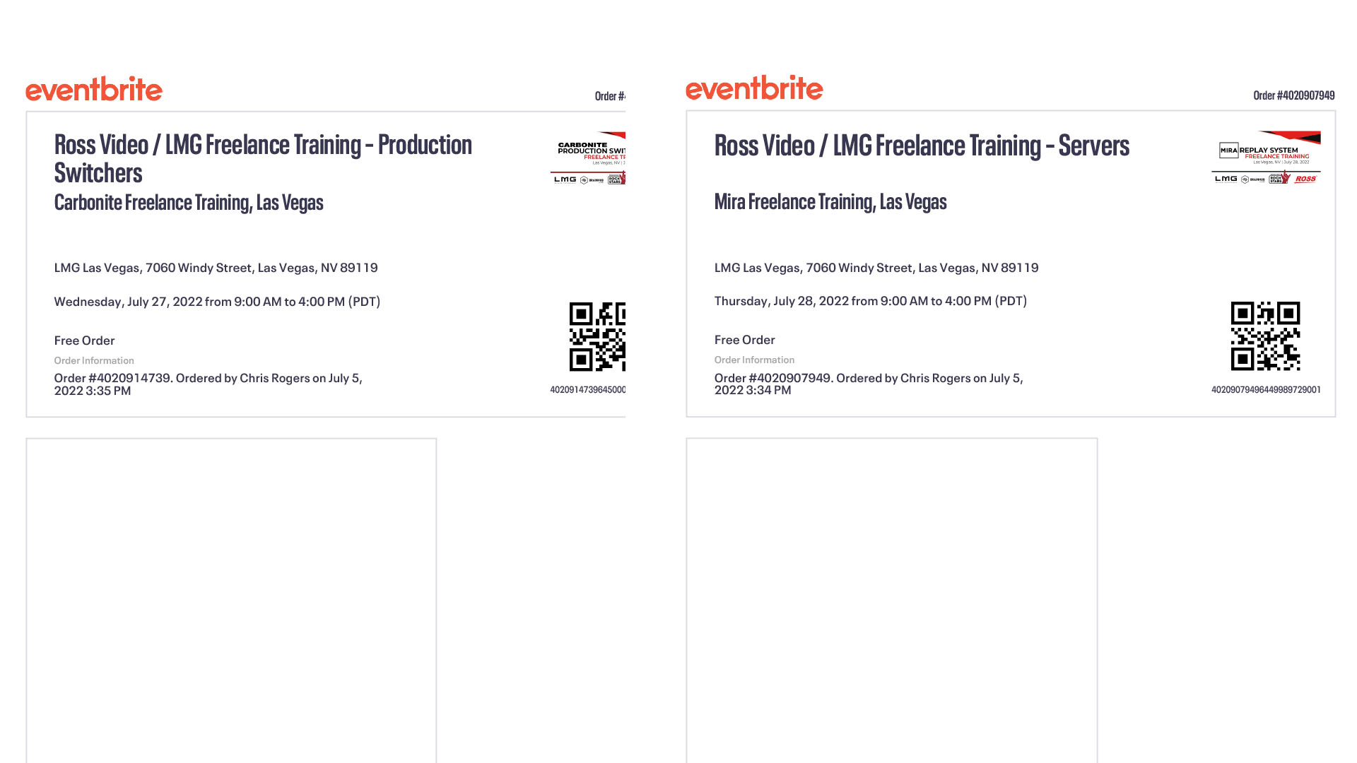 Eventbrite tickets