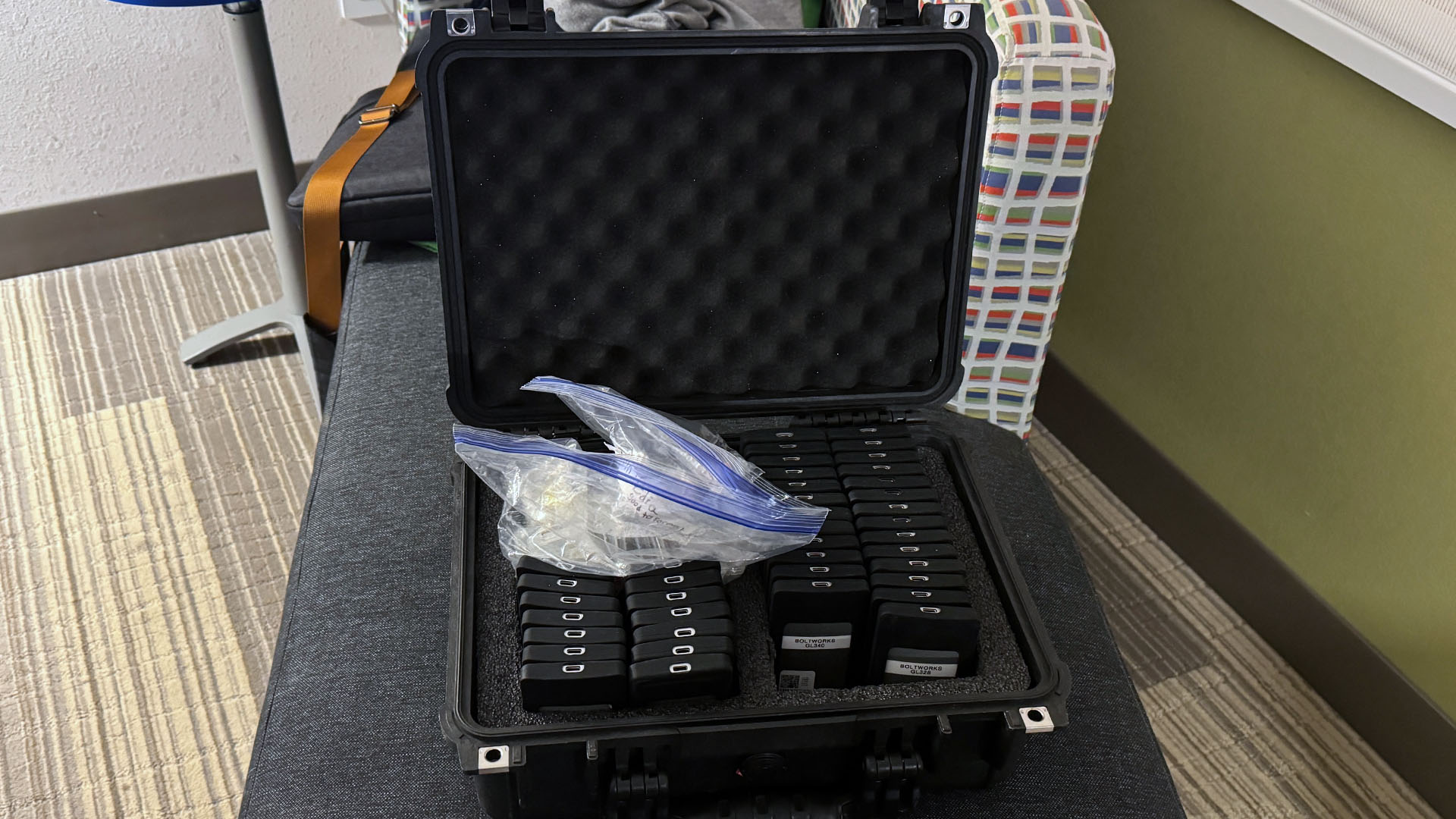 hard drives in Pelican case